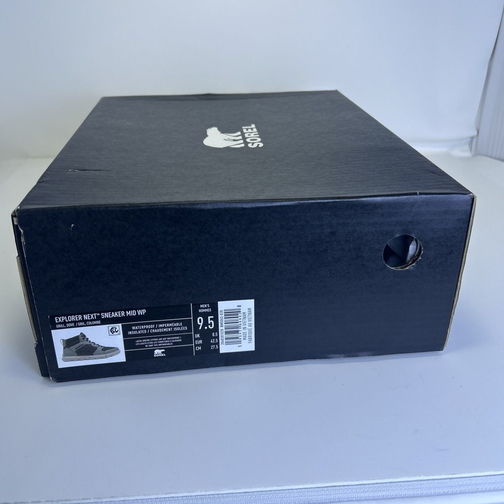 Sorel Explorer Next Sneaker Mid WP Waterproof Boots Men's Size 9.5 Dark Gray NEW - Picture 10 of 11